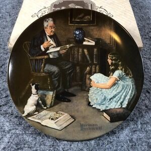 Vintage 1983 Knowles Norman Rockwell Storyteller Collector Plate COA Box